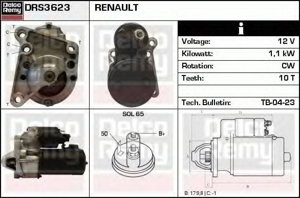 DELCO REMY DRS3623