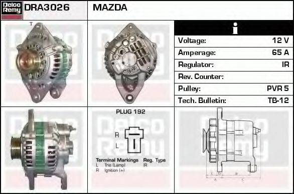 MAZDA F820-18-300EX Генератор