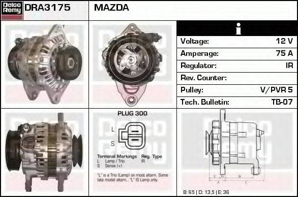 MAZDA RFG1-18-300EX Генератор
