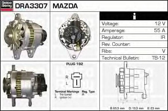 MAZDA RF08-18-300 Генератор