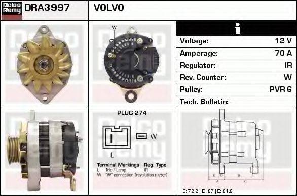 DELCO REMY DRA3997 Генератор