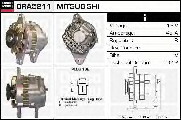 MITSUBISHI MD063781R Генератор