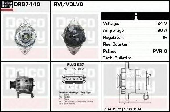 DELCO REMY DRB7440