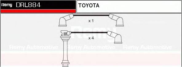 DELCO REMY DRL884 Комплект дротів запалювання