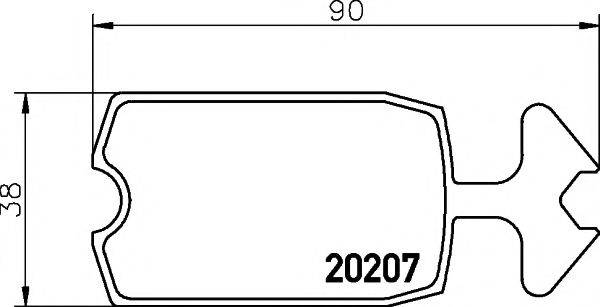 PAGID 20207 Комплект гальмівних колодок, дискове гальмо