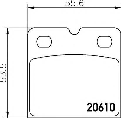 PAGID 20610 Комплект гальмівних колодок, дискове гальмо