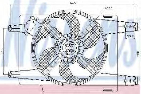 NISSENS 85511 Вентилятор, охолодження двигуна