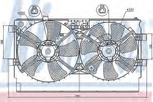 MITSUBISHI 1355A093 Вентилятор, охолодження двигуна