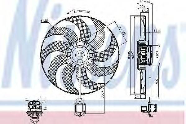 GMC 1341072 Вентилятор, охолодження двигуна