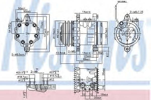 NISSENS 89691 Компресор, кондиціонер