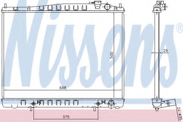 NISSENS 681206 Радіатор, охолодження двигуна