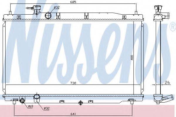NISSENS 681386 Радіатор, охолодження двигуна