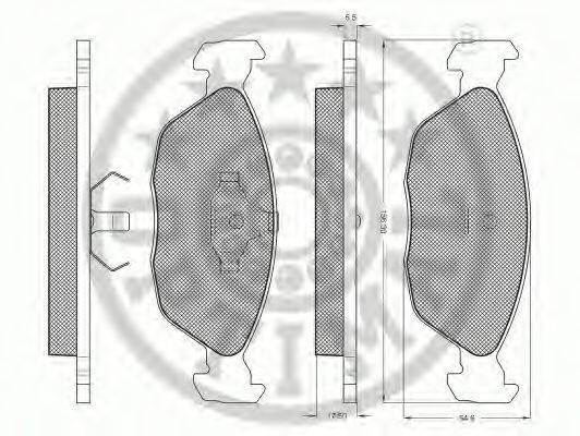 OPTIMAL 10194 Комплект гальмівних колодок, дискове гальмо