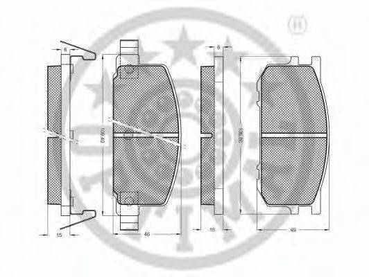 SIMER 301 Комплект гальмівних колодок, дискове гальмо
