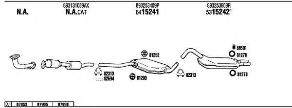 WALKER AD40314 Система випуску ОГ