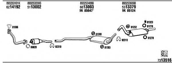 WALKER AD80013 Система випуску ОГ