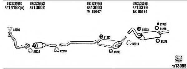 WALKER AD80451 Система випуску ОГ