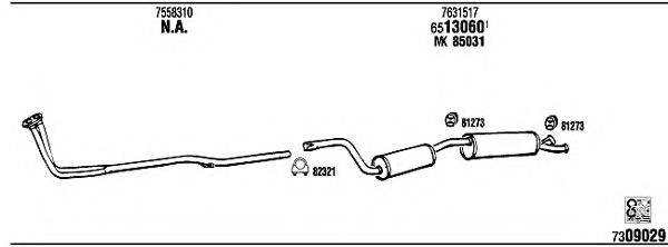 WALKER FI61111 Система випуску ОГ