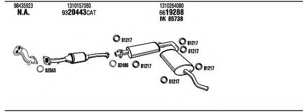 WALKER FIH11408 Система випуску ОГ