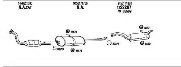 WALKER FIT11372 Система випуску ОГ