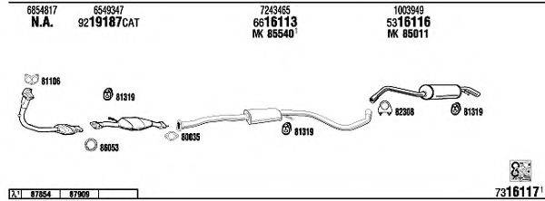 WALKER FO30968 Система випуску ОГ