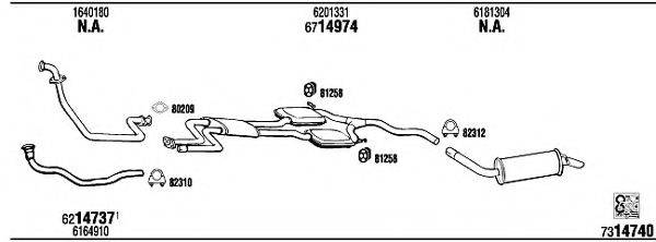 WALKER FO31177 Система випуску ОГ