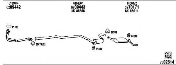 WALKER FO31260A Система випуску ОГ