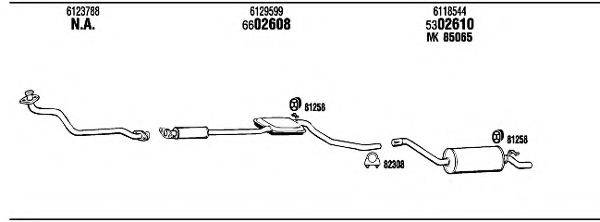 WALKER FO56017 Система випуску ОГ