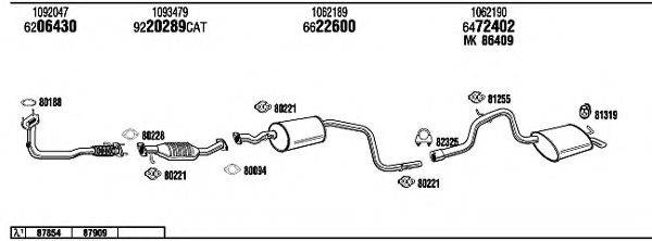 WALKER FO60074 Система випуску ОГ