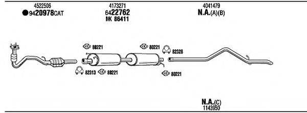 WALKER FOH17781B Система випуску ОГ