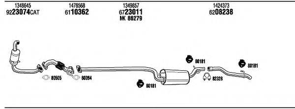 WALKER FOT18501 Система випуску ОГ