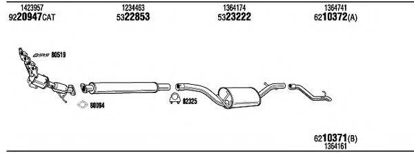 WALKER FOT18516 Система випуску ОГ