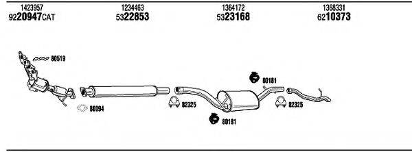 WALKER FOT19786 Система випуску ОГ