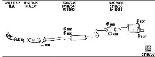 WALKER HO30213B Система випуску ОГ