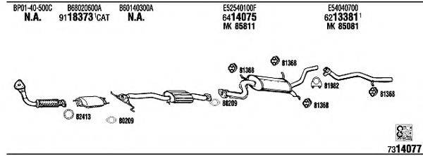 WALKER MA40013 Система випуску ОГ