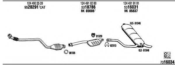 WALKER MB25018 Система випуску ОГ