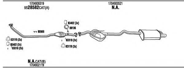 WALKER MBK14623 Система випуску ОГ