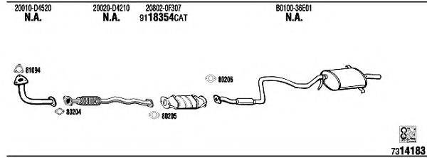 WALKER NI41709 Система випуску ОГ