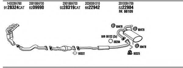 WALKER NI79002 Система випуску ОГ