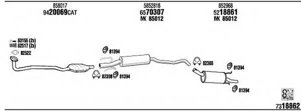 WALKER OP30083A Система випуску ОГ