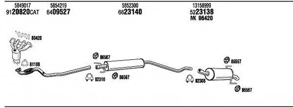 WALKER OPH18296A Система випуску ОГ