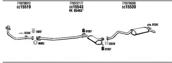 WALKER RE72190 Система випуску ОГ