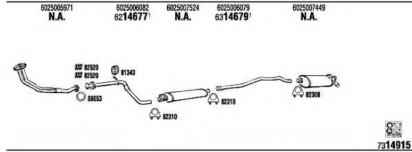 WALKER RE93216 Система випуску ОГ