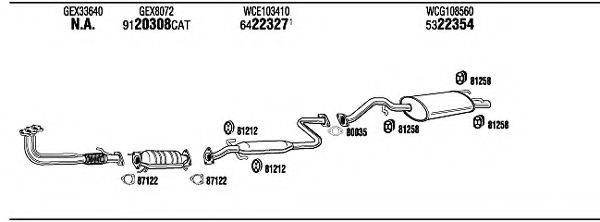 WALKER RV20001 Система випуску ОГ