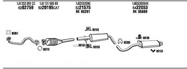 WALKER SE25009 Система випуску ОГ