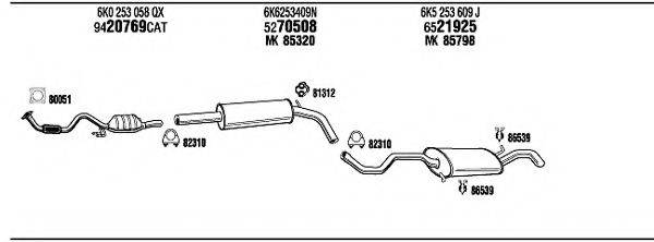 WALKER SE60114 Система випуску ОГ