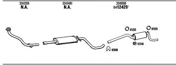 WALKER VO34022 Система випуску ОГ