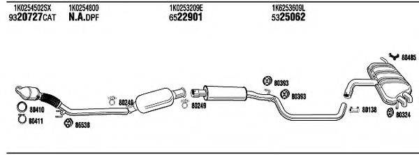 WALKER VWH17280 Система випуску ОГ