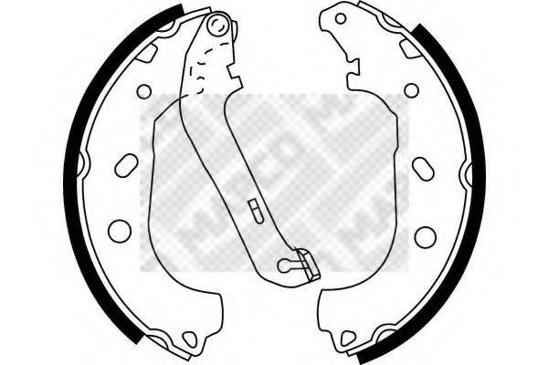 MAPCO 8727 Комплект гальмівних колодок
