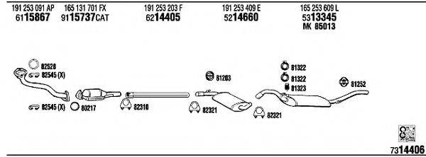 FONOS VW40174B Система випуску ОГ